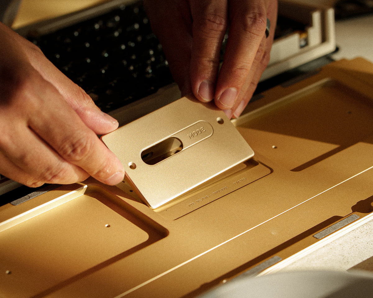 Prologue keyboard kit with components laid out for assembly